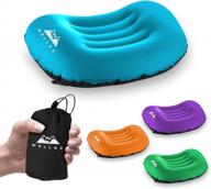 подушка для кемпинга wellax ultralight - компактная и комфортная надувная подушка для путешествий, походов и кемпинга - идеальный выбор для прекрасного кемпинга логотип
