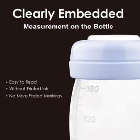 img 1 attached to Maymom Wide Neck Breastmilk Collection N Storage Bottle 5.4 Oz; Re-Markable SureSeal Disc. Compatible With Spectra S2 Spectra S1 Spectra 9 Plus