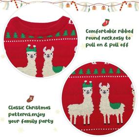 img 2 attached to Funnycokid Toddler Christmas Sweaters Reindeer Girls' Clothing : Dresses