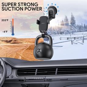 img 1 attached to 🚗 AROIS 3-in-1 Car Phone Mount - Dashboard Windshield Air Vent Holder with Super Suction Cup for iPhone & More - Stable Universal Automobile Cradle