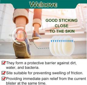 img 1 attached to Welnove - Blister Pads, Heel Bandages For Blisters, Oval Blister Gel Guard, Waterproof Hydrocolloid Adhesive Bandages For The Foot, Pressure Wound, Guard Skin, Blister Protection - 15 Packs