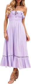 img 4 attached to R Vivimos Womens Summer Strapless Elastic Women's Clothing ~ Dresses