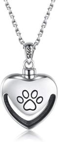 img 3 attached to 🐾 Paw Print Cremation Labrador Retriever Memorial Urn Necklace - Sterling Silver Puppy Memorial Keepsake Pendant for Dog Ashes - Forever Together Jewelry Gift