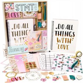 img 4 attached to DIY Do All Things With Love Journaling Set For Teen Girls Ages 8+, Stationery Set, Bullet Journal Kit, Journals