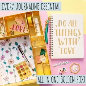 img 2 attached to DIY Do All Things With Love Journaling Set For Teen Girls Ages 8+, Stationery Set, Bullet Journal Kit, Journals
