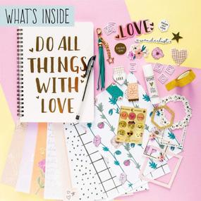 img 3 attached to DIY Do All Things With Love Journaling Set For Teen Girls Ages 8+, Stationery Set, Bullet Journal Kit, Journals