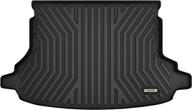 custom fit cargo trunk liner in black for subaru forester 2019-2022 with 🔊 subwoofer - oedro cargo mats for rear cargo trunk tray floor mat behind 2nd row logo