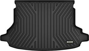 img 4 attached to Custom Fit Cargo Trunk Liner in Black for Subaru Forester 2019-2022 with 🔊 Subwoofer - OEDRO Cargo Mats for Rear Cargo Trunk Tray Floor Mat Behind 2nd Row