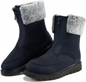 img 4 attached to Cozy And Stylish Ecetana Women'S Winter Snow Boots, Fur Lined And Slip-On With Durable Outdoor Sole, Ideal For Cold Weather Comfort And Fashion