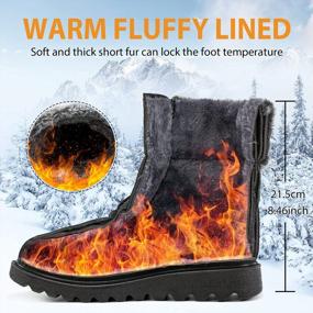 img 2 attached to Cozy And Stylish Ecetana Women'S Winter Snow Boots, Fur Lined And Slip-On With Durable Outdoor Sole, Ideal For Cold Weather Comfort And Fashion