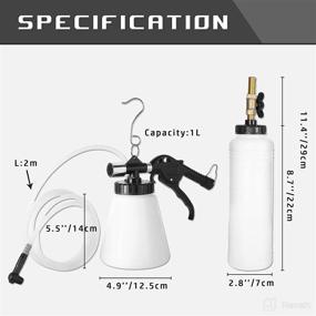 img 3 attached to 🔋 DASBET Pneumatic Brake Fluid Bleeder Tool - 4 Master Cylinder Adapters - Optimal 90-120 PSI Pressure