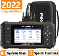 🔍 foxwell nt624elite 2022: all system diagnostic code reader for cars, abs bleeding, throttle reset, sas calibration, oil light, epb reset - engine abs srs tcm eps hvac headlamp scan tool логотип