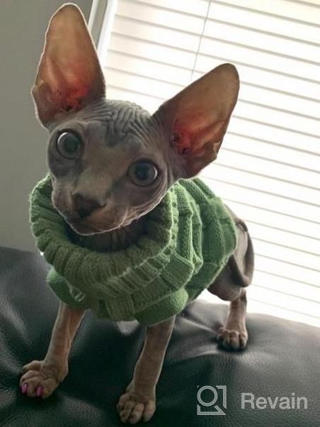 img 1 attached to Cozy Up Your Feline Friend With Our Turtleneck Cat Sweater – Perfect For Kitty, Chihuahua, Teddy, Poodle, Pug And Small Dogs! review by Mark Turner