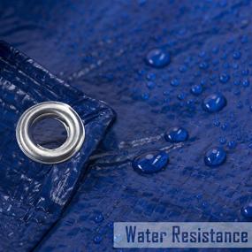img 2 attached to Blue Poly Tarp - Waterproof Multipurpose Tarpaulin Protector for Cars, Boats, Construction Contractors, Campers, and Emergency Shelter - Resistant to Rot, Rust, and UV Damage