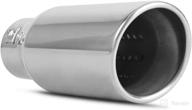 ๐- autosaver88 adjustable exhaust tip: 1.5-2.0 inch inlet, 3.5" outlet, 9" long stainless steel tips for various tailpipe sizes, bolt/clamp on, chrome logo