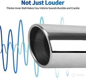 img 2 attached to 🚗- AUTOSAVER88 Adjustable Exhaust Tip: 1.5-2.0 Inch Inlet, 3.5" Outlet, 9" Long Stainless Steel Tips for Various Tailpipe Sizes, Bolt/Clamp On, Chrome