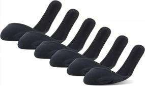 img 4 attached to Get Comfortable Feet With PEDS Women'S Cushioned Insole Liner: 6 Pairs, Size 5-10, Black