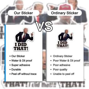 img 1 attached to 🤣 100Pcs Biden I Did That Stickers for Laptop Car Window Decoration - Funny Decal Sticker Gas Pump Bumper Stickers (3.15inch)