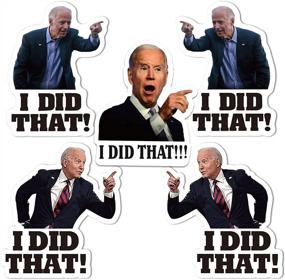 img 4 attached to 🤣 100Pcs Biden I Did That Stickers for Laptop Car Window Decoration - Funny Decal Sticker Gas Pump Bumper Stickers (3.15inch)