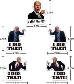 img 2 attached to 🤣 100Pcs Biden I Did That Stickers for Laptop Car Window Decoration - Funny Decal Sticker Gas Pump Bumper Stickers (3.15inch)