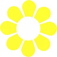 daisy flower yellow bumper sticker logo