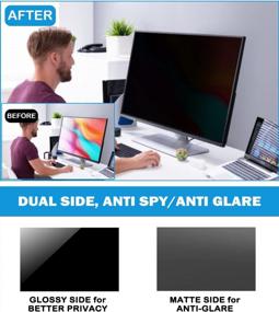 img 3 attached to FILMEXT 27" Privacy Screen Filter: Removable 16:9 Protector Against Blue Light & Glare For HD Monitor