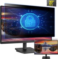 filmext 27" privacy screen filter: removable 16:9 protector against blue light & glare for hd monitor logo