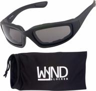 🔥 ultimate protection with wynd blocker motorcycle & biking wind resistant sports wrap sunglasses logo