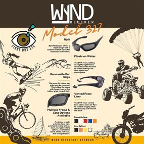 img 1 attached to 🔥 Ultimate Protection with WYND Blocker Motorcycle & Biking Wind Resistant Sports Wrap Sunglasses