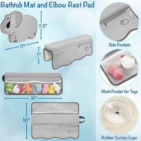 img 1 attached to 🛀 Bath Kneeler and Elbow Rest Pad Set: Essential Baby Bath Accessories for Comfortable and Safe Bathing