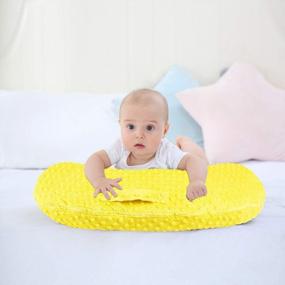 img 2 attached to 👶 Premium Minky Dot Baby Lounger Cover - Soft Removable Slipcover for Newborn Lounger - Ultra Comfortable and Safe for Babies (Yellow)
