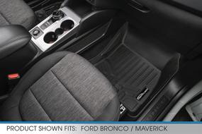 img 2 attached to 🚗 Custom Fit Black All-Weather 2 Row Floor Mat Liner Set for 2022-2023 Ford Maverick - SMARTLINER