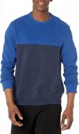 performance crewneck fleece pullover sweatshirt for men by izod - enhanced advantage features logo
