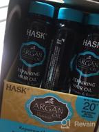 img 1 attached to HASK ARGAN Repairing Hair Oil Vials For Shine And Frizz Control For All Hair Types, Color Safe, Gluten Free, Sulfate Free, Paraben Free - 2 Hair Oil Pumps review by Seth Bushey