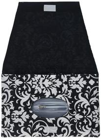 img 1 attached to Black Damask Diaper Clutch: A Stylish and Functional Must-Have for Parents