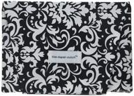 black damask diaper clutch: a stylish and functional must-have for parents logo