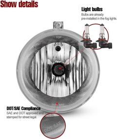 img 2 attached to 🚗 AUTOWIKI Fog Lights: Compatible with 05-09 Dodge Dakota, 07-09 Dodge Durango, Chrysler 300 SRT8, Chrysler Aspen, 06-10 Jeep Commander, 05-10 Jeep Grand Cherokee