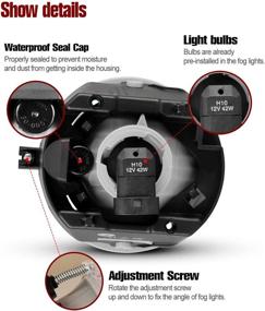 img 1 attached to 🚗 AUTOWIKI Fog Lights: Compatible with 05-09 Dodge Dakota, 07-09 Dodge Durango, Chrysler 300 SRT8, Chrysler Aspen, 06-10 Jeep Commander, 05-10 Jeep Grand Cherokee