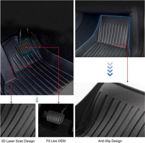 img 3 attached to AVSTY Tesla Model Y Floor Mats 2020 2021 2022, Liners Mats for Tesla Model Y (1st &amp; 2nd Row)