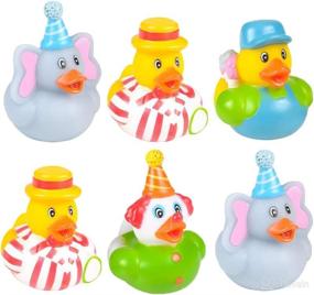 img 4 attached to 🎪 Carnival Rubber Duckies by The Dreidel Company - 2 Inches (6-Pack)