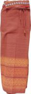 тайская юбка-труба с запахом из смесового хлопка с поясом с цветочным принтом от raanpahmuang логотип