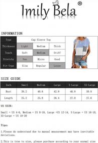 img 1 attached to Imily Bela Women'S Color Block Cap Sleeve Tshirts: Summer Casual Loose Tee Shirts With Pocket