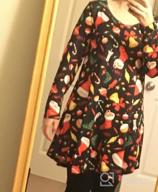 img 1 attached to Flattering Women'S Long Sleeve Swing Dress With Playful Santa Christmas Print review by Bethany Green