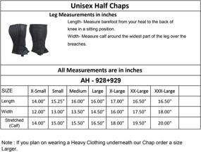 img 1 attached to 👢 Optimized Unisex Adult Top Grain Cow Hide Leather Half Chaps in Black and Brown by LuxHide