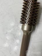 img 1 attached to Round Brush SUPRENT Round Brush With Natural Boar Bristles,Nano Thermic Ceramic Coating & Ionic Roller Hairbrush For Blow Drying, Curling&Straightening, Volume&Shine (3.3" & Barrel 2") review by Chris Lacasse