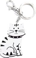 🐱 foufou dog tabby cat acrylic keychain: show love for your feline breed логотип