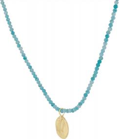 img 3 attached to 10K Yellow Gold Amazonite Pendant Necklace - 'Catch Some Rays' By Silpada, 16