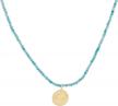 10k yellow gold amazonite pendant necklace - 'catch some rays' by silpada, 16 logo