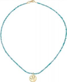 img 2 attached to 10K Yellow Gold Amazonite Pendant Necklace - 'Catch Some Rays' By Silpada, 16