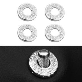 img 4 attached to LECART For Mercedes-Benz Accessories Bling Door Lock Pins Cover For Mercedes Benz W204 W205 W213 X204 C-Class C300 E-ClassE350 GLC-Class 300 4Pcs